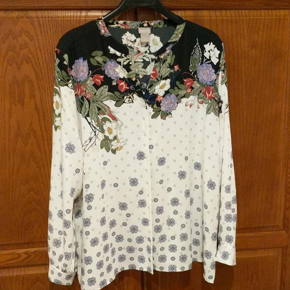 Chico's floral and patterned Blouse